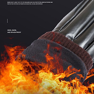 Găng tay nam da  cảm ứng smartphone lót lông GTCL01