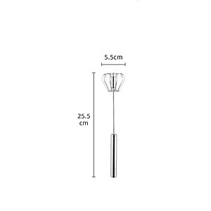 Dụng Cụ Đánh Trứng Cầm Tay Dạng Ấn Trục Xoay Tự Động - Chất Liệu Thép Không Gỉ 304 Cao Cấp - Chính Hãng MINIIN