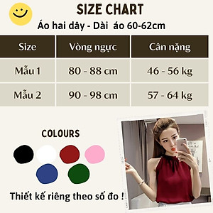 Áo kiểu nữ, Áo sát nách cổ yếm sang chảnh chất Lụa latin cao cấp thoáng mát New Design AO0012