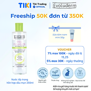 Nước tẩy trang Evoluderm Micellar Cleansing Water 250ml
