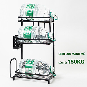 Kệ gia vị chữ E cao cấp VANDO bằng thép carbon chống gỉ, chống xước, kệ đựng chai lọ gia vị đa năng, kệ để đồ nhà bếp gọn gàng, sang trọng