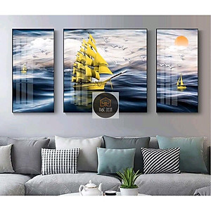 XẢ KHO TRANH TRÁNG GƯƠNG BỘ 3 BỨC SIÊU TO DÀI 1,4M, XẢ KHO GIÁ XƯỞNG