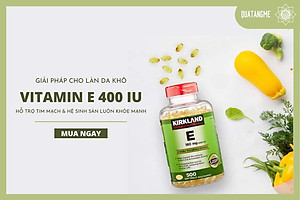 Vitamin E Mỹ Kirkland Signature E 180mg (400IU) tốt cho tim mạch, giúp làm đẹp da, mượt tóc, làm chậm quá trình lão hóa và tăng cường sức khỏe tổng thể - OZ Slim Store