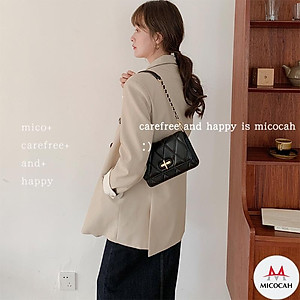 Túi Xách Nữ Đeo Chéo MICOCAH Dáng Công Sở Thời Trang Vân Quả Trám Sang Trọng Thanh Lịch Da Cao Cấp Cực Đẹp MC61