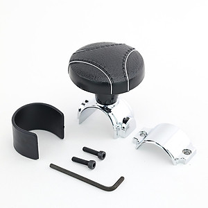 Tay Quay Trợ Lực Vô Lăng Ô Tô CIND JM-7613BS Màu Đen Chỉ Bạc