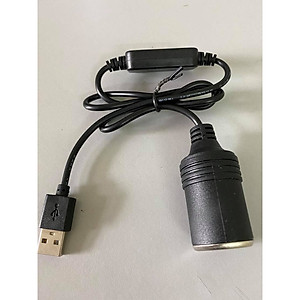 Cáp nâng áp USB 5V sang đầu tẩu cái 12V