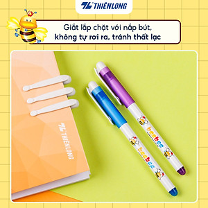 Hộp 10 cây Bút lông kim - Bút mực nước Beebee Thiên Long FL-04 mực tím