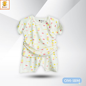 Bộ sơ sinh cài giữa cotton tay ngắn cho bé trai bé gái BB143