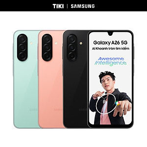 Điện thoại Samsung Galaxy A26 5G (8/128GB), Mặt lưng kính, AI-Circle to Search, Camera HDR chụp đêm sáng rõ - Hàng chính hãng