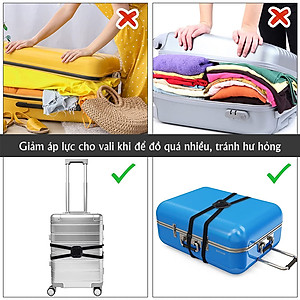 Dây Đai Vali Chữ X, Dây Ràng Hành Lý, Dây Buộc Túi Giỏ Cặp Balo Thùng Vào Vali Bảo Vệ Đồ Đạc Co Giãn Đi Du Lịch Máy Bay Legaxi
