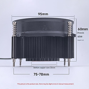 Quạt tản nhiệt CPU Led rainbow T80 for Intell lõi đồng nguyên chất cho máy tính hàng nhập khẩu