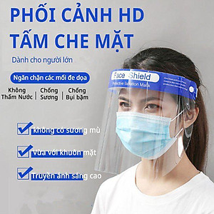 [An Toàn] Mắt Kính Kiểu Mặt Nạ Phủ Hết Mặt Chống Bụi Khuẩn KhoNCC - Hàng Chính Hãng - KPD-FACESHIELD (Trắng Trong)