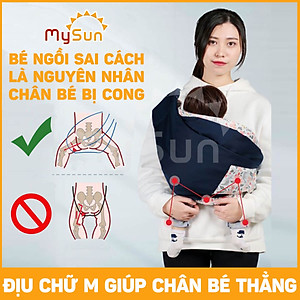Địu điệu vải trẻ em giá rẻ cho e bé sơ sinh 1 2 3 … 12 tháng tuổi ngồi, nằm.