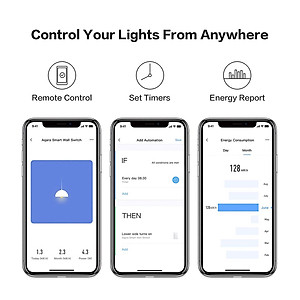 Công tắc chữ nhật gắn tường thông minh Aqara Smart Wall Switch chuẩn Mỹ - Không Dây Nguội