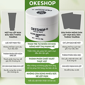 Gel Lột Mụn Than Tre Hoạt Tính OKESHOP 30ml - Giải Pháp Loại Bỏ Mụn Đầu Đen - Mụn Cám - Bạ Nhờn - Làm Sạch Sâu Và Thu Nhỏ Lỗ Chân Lông