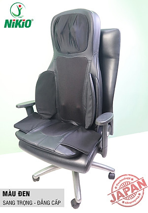 Ghế (Đệm) Massage Toàn Thân Nikio NK-181 - Máy Mát Xa Lưng, Cổ Vai Gáy, Con Lăn 3D Xoa Bóp Chuyên Sâu, Kết Hợp Hồng Ngoại, Rung Và Nhiệt Giúp Cơ Thể Thư giãn, Giảm Căng Thẳng - Màu đen