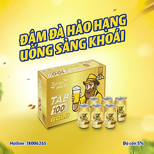Bia lon TAB GOLD thùng 24 lon (330ml/lon)