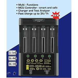 Bộ sạc đa năng Liitokala Lii-600 Test Pin Ni-MH Li-ion 18650 3.7V 18350 18500 21700 26650 AA AAA