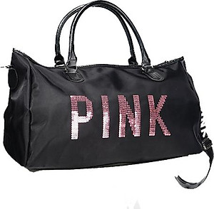 Túi Du Lịch Pink Kim Tuyến (35 x 50 cm) - Đen