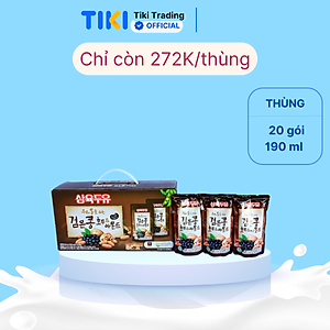 Thùng 20 Gói Sữa Đậu Đen, Óc Chó, Hạnh Nhân Sahmyook Foods (190ml / Gói)