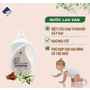 Nước lau sàn đuổi muỗi hữu cơ Bồ Hòn tinh dầu Sả Chanh 2000ml thương hiệu Ecocare