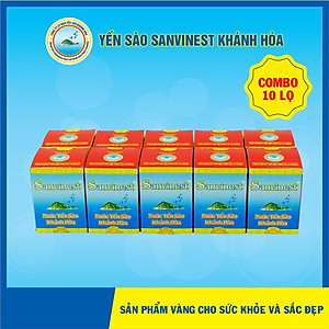 [Combo 10 lọ] Nước Yến sào Sanvinest Khánh Hòa đóng lọ 70ml-21%