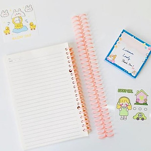 Thanh binder  nhựa cao cấp đường kính 12mm phụ kiện sổ còng planner nhật ký Lalunavn-B104