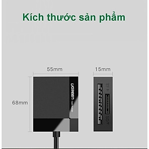 Đầu đọc thẻ 4in1 UGREEN CR125 30333 - Hỗ trợ thẻ CF / SD / TF / MS , Đầu đọc USB 3.0, Truyền tải dữ liệu nhanh chóng - Hàng chính hãng