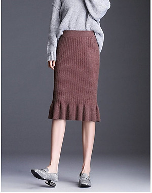 Chân váy len gân Haint Boutique chân váy công sở ôm đuôi cá CV29