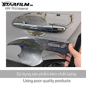 Miếng dán PPF TPU hõm cửa xe ô tô chống xước tự hồi phục