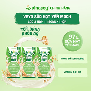 Thùng Veyo Sữa hạt Yến mạch (30 hộp x 180ml)