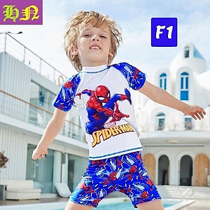 Đồ bơi bé trai hình siêu nhân nhện 10-40kg - vải thun chuyên dùng cho đồ bơi, độ co giãn cực tốt-HN.Store115