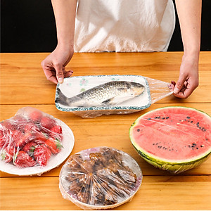 Bộ 100 Túi Màng Bọc Thực Phẩm Thông Minh PE An Toàn Túi Gấu Có Chun Bọc Đồ Ăn Co Giãn Siêu Dai Cao Cấp Chính Hãng Amalife