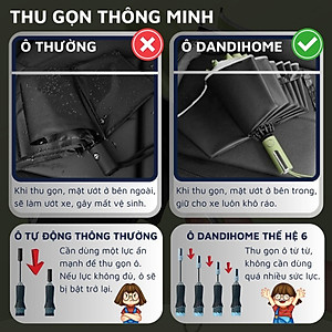 Ô (dù) tự động DandiHome thế hệ mới 2023 cao cấp để đi nắng, che mưa