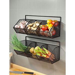 Kệ Lưới Đựng Gia Vị Dán Tường,Kệ Nhà Bếp, Đựng Hành Tỏi, Đồ Nhà Tắm... Tặng Kèm Miếng Dán Siêu Chắc Chắn - HÀNG CHÍNH HÃNG MINIIN