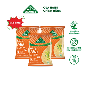 Combo 3 Đường mía khoáng chất Biên Hòa 1kg/túi