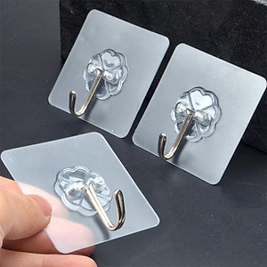 Combo 10 Móc Dán Tường Chịu Lực Dán Tường Treo Nhà Tắm Nhà Bếp Siêu Dính Trong Suốt