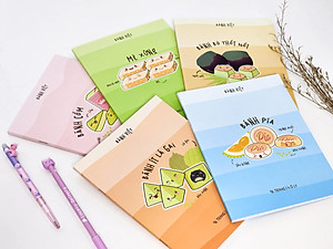 Tập Học Sinh Bánh Việt - Miền Nam - 4 Ô Ly - 96 Trang 80gsm - The Sun 03 - Bánh Ít Lá Gai