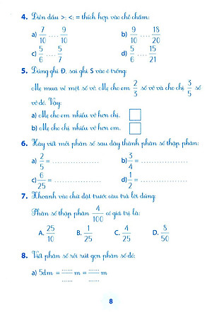 Sách Vở Bài Tập Môn Toán Học Kì 1 (Lớp 5)