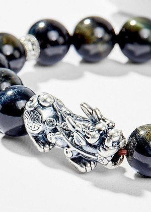 Vòng tay đá thiên nhiên phối tỳ hưu bạc - Ngọc Quý Gemstones