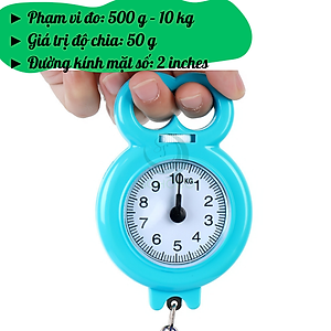 Cân Treo Mini Đa Năng 10kg Cân Lò Xo Mini Dạng Móc- Cân Treo Tay Tiện Lợi Du Lịch- Cân Mini Móc Treo Cầm Tay- Cân Treo Nhựa Siêu Nhẹ 10kg