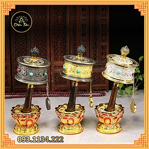 Kinh Luân Tây Tạng cầm tay cầu nguyện Om Mani Padme Hum