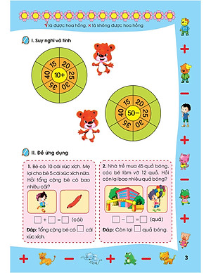 Bé Học Toán - Cộng Trừ Trong Phạm Vi 50 - Sắc Màu Toán Học (Tái Bản)