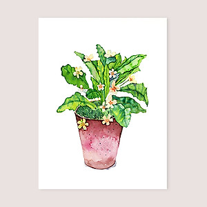 Giấy vẽ màu nước A6 lỡ vẽ các hình dễ thương, giấy vẽ chuyên dụng có vân nhập từ Ý, chất giấy 224gsm 40 tờ CTB784 Green Art - Hàng chính hãng