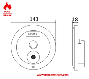 Nút ấn báo cháy hình tròn hi max HE2001