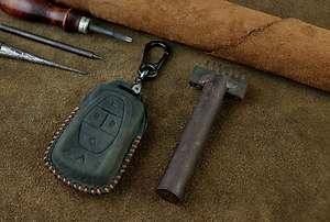 Bao Da Chìa Khóa Ô Tô Handmade Vinfast E34 VF8 VF9 VF6 da bò thật - hãng chính hãng