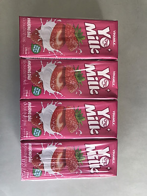 SỮA CHUA UỐNG HƯƠNG DÂU YOMILK - HỘP GIẤY 170ML