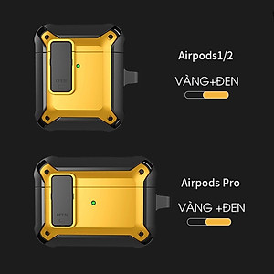 Bao case ốp dành cho Airpods 1/2, Airpods Pro, AirPods 3, Airpods Pro 2 có khoá chống rơi kèm móc treo - Hàng chính hãng
