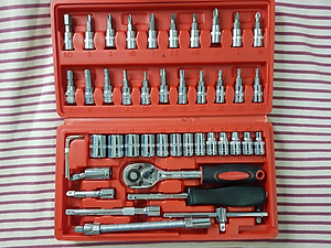 Bộ đồ nghề dụng cụ sửa chữa đa năng 46 món tiện ích, đa năng, dùng để sửa chữa xe cộ, đồ gia dụng trong gia đình - Hàng chính hãng