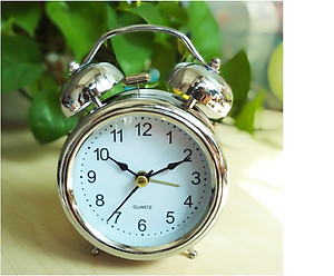 Đồng hồ báo thức inox kim trôi 